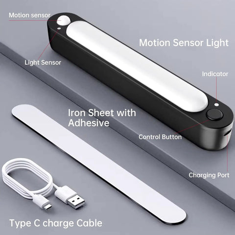 Wireless Car Interior Lights 2 Pack With Motion Sensor Rechargeable 1500mAh Dome Roof Ceiling Light with accessories shown