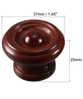 Kick Back Your Cabinet With Rock Solid Wooden Drawer Pulls Single Hole 37X25mm Red Brown Wood Hardware top view showing dimensions