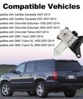 Direct Fit Rear Wiper Motor For Cadillac Escalade And ESV 2007 To 2014 Plus Chevrolet Suburban 1500 sits near SUV.