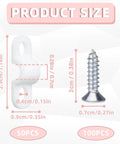 Dang Sturdy Wire Shelf Loop Clips Pair With 100 Matching Screws Heavy Duty Shelving Brackets sizes and dimensions on display.