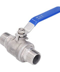 Heavy Hitter 3/4 Inch Ball Valve Built From 304 Stainless Steel With NPT Male Thread Ends And A Non Slipping Hand Lever.