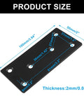 4 Pack Black Stainless Steel Mending Plates For Wood, 4 X 2 Inch Flat Brace Brackets With Screws, Heavy Duty Corner Braces