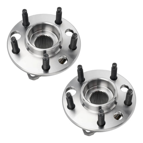 Front Wheel Hub Bearing Assembly Pair (2) Compatible with Buick LeSabre 1991-1999, Cadillac DeVille 1992-1996, Oldsmobile 88 1992-1999, Pontiac Bonneville 1992-1999 5-Lug w/ ABS, top view