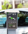 Rock Solid Abs White Ev Charger Rain Cover For Outdoor Charging Stations And Control Panel Boxes That Slaps On Fast To Keep Your Gear Drip Proof Through Every Season on an EV charger.