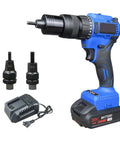 Badass Weekend Warrior Cordless Electric Rivet Gun With Dual Function Automatic Rivet Nut Puller And Two 4000 Mah Batteries, includes M6 and M8 heads.