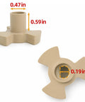 Replacement Microwave Turntable Motor Coupler Set, 0.59 Inch Shaft Length And 0.47 Inch 12mm, High Temp PPS Material, Heavy Duty, Easy Swap For Your Microwave, Fits Most Turntables, 2 Pack. Microwave coupler with 0.47in opening and 0.59in shaft