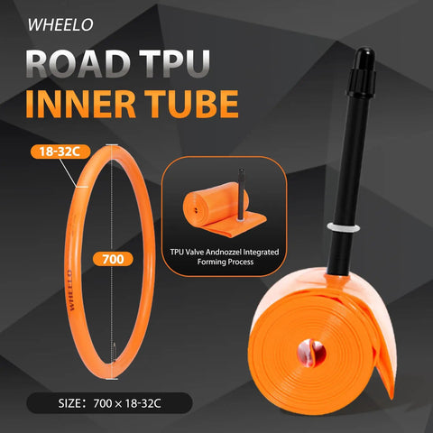 Two Pack Ultralight TPU Bike Inner Tubes 700C 18 32C Fits Road And Gravel Bikes With 65Mm Presta Valves Include Patch Kit