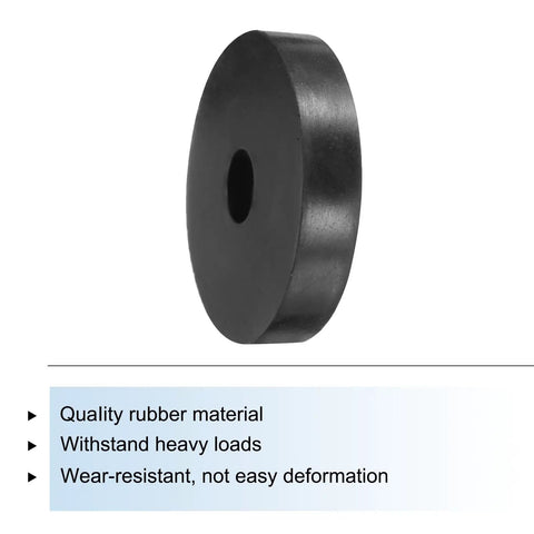 Four Pack Heavy Duty Rubber Vibration Damping Pads 50Mm Od 14Mm Id 10Mm Thick rubber isolator pad, round shape for reducing vibration.