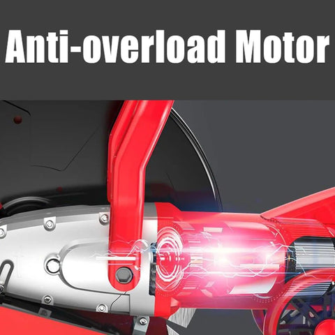 Close-up of Heavy Hitter Electric Concrete Cutting Machine 4200W anti-overload motor for enhanced durability.