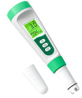 5 In 1 Digital Salt Tester And PH Meter For Saltwater Pools features a titanium probe, backlit LCD, and compact design for easy use.