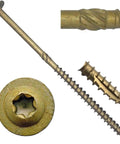 Heavy Duty Exterior Coated Lag Screw 14 By 5 Inch Torx And Star Drive Wood Screw With Modified Truss Washer Head