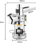 Beast High Speed Electric Grain Grinder with aluminum shell and stainless inner tank, dimensions shown
