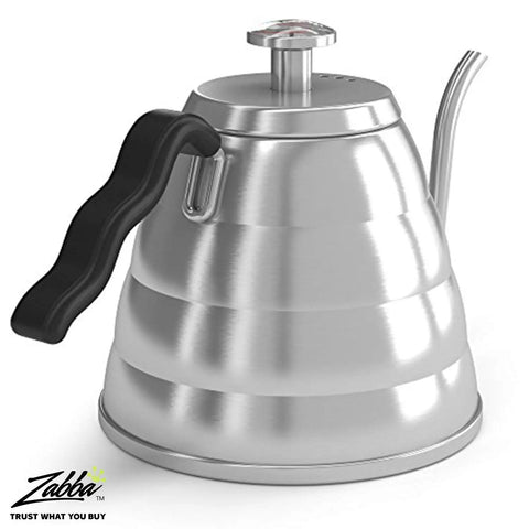 Gooseneck Kettle With Thermometer 34oz Stainless Steel Pour Over Coffee Maker And Tea Kettle With Precision Drip Spout