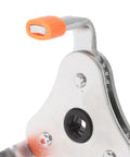 Top Shelf Smoke Detector Removal Tool For Ceiling Sensors handle close-up view showing orange grip and metal fitting.