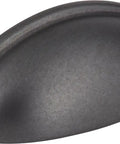 Three Inch Oil Rubbed Bronze Kitchen Cabinet Cup Pull Slick Heavy Duty Drawer Handle For Dressers And Home Furnishings close-up view