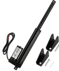 Tough As Nails 12 Volt Linear Actuator With Six Inch Stroke And Mounting Brackets IP54 Waterproof Aluminum Housing for RV Solar Automation.