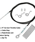 71 Inch Throttle Cable For Go Karts Compatible With Predator 212cc 196cc GX160 GX200 Engines with cable stops and springs