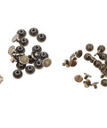 Flat Head Copper Screws And Nuts Rivet Set For Leather Crafting, Brass 8mm Decorative Studs, 20 Pc Anti Rust Fasteners Tiny Hardware Kit