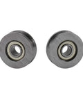 Heavy Duty Stainless Steel V Bearing Pulley Wheels For Zipline Trolley Replacement double shielded 20 pack close-up of two sealed V wheels.