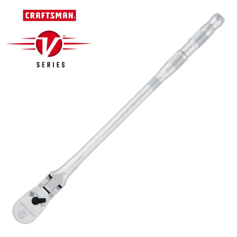 V Series Half Inch Drive Ratchet With 3.75 Inch Arc Swing And 180 Degree Articulating Flexible XL Head Enclosed 96 Tooth Gear