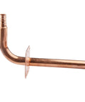 Pack Of 10 PEX Copper Stub Out Elbows With Wall Flange, 1/2 Inch Nominal, 8 Inch Length, Crimp Connection, Lead Free Copper