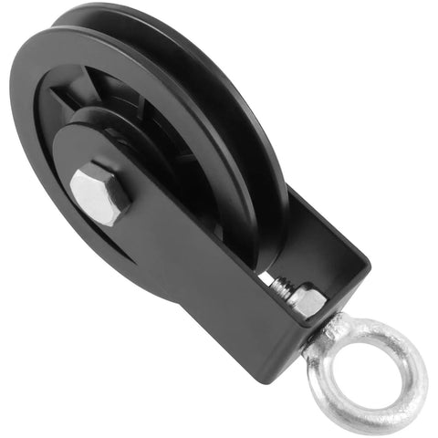 Three Pack 3.54 Inch 90 mm Pulley System Cable Pulley With Silent Bearing Traction Wheel Heavy Duty Nylon Gym Cable Pulley