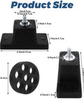 Heavy Duty Rubber Vibration Isolator Mounting Brackets With 12 Pack Anti Vibration Pads For Mini Split Hvac Condenser Units dimensions and specifications