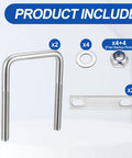 Built Tough Square U Bolt Kit Crafted From Legit 304 Stainless Steel For Rock Solid Pipe Securing includes 2 U-bolts, washers, nuts, plates.