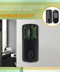 Top Tier Keypad Deadbolt Door Lock Featuring Backlit Display And Keyless Auto Entry Crafted From Heavy Duty Abs Plus Solid Copper, battery compartment view.