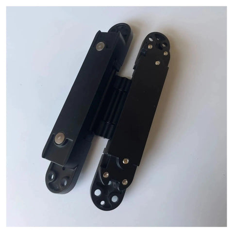 Dead Nuts Strong 3D Adjustable Concealed Door Hinges showing heavy-duty steel design for interior door projects.