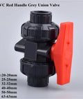 Hose Quick Connect Kit 15 Piece Set With Grey Connector And Double Union Red Valve, 63mm UPVC quick-release garden fitting