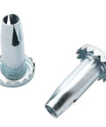 Eight Piece Swivel Caster Sleeve Sockets Set For Metal Stem Casters With Grip Ring Replacement Sockets displayed on a white background