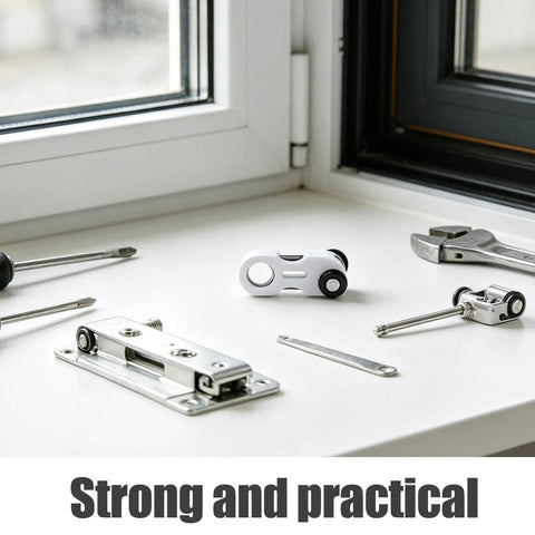Dead Quiet Curtain Pulley Rollers With Hidden Rail Track And Dual Wheel Design For Heavy Drapes and nearby tools on a clean surface.