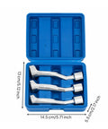 Heavy Duty 1/2 Inch Drive Molybdenum Steel Socket Wrench kit in blue case, showcasing durable chrome sockets.