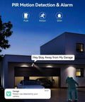 Night view of house with Solar Wireless Outdoor Security Camera Set 2 Pack Battery Powered WiFi Cameras With AI Motion Detection.
