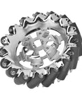 6 Inch Mecanum Wheel For Robots With 16 TPU Rubber Rollers, Heavy Duty Metal Construction, 45 Degree Omnidirectional Drive