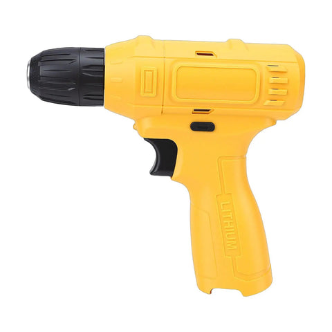 Lightweight Cordless Drill And Screwdriver Set Built For Real Deal Weekend Renos With Antislip Grip and Nitty Gritty Power That Makes Tough Diy Projects Feel Like A Breeze, yellow drill with ergonomic grip.