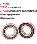 High Precision Angular Contact Ball Bearings P5 For Machine Tool Spindles 7200 Series AC 7206AC back to back pair view.