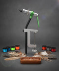 Adjustable Head Fly Tying Vise For Precise Hook Holding, Compact Desktop Bench Tool For Fly Tiers, Black Finish, Pro Grade Vise For Detailed Tying Projects