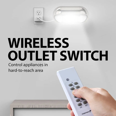 Wireless Remote Control Outlet Plug Indoor Battery Operated On Off Light Switch For Outlets And Fans No Wiring Needed Simple Setup