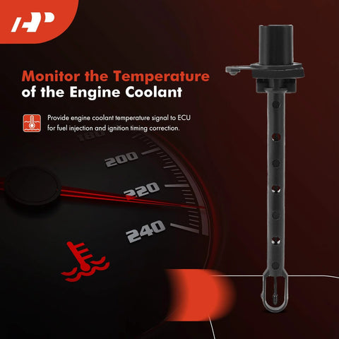 A-Premium two-pin A/C evaporator temperature sensor, side view for Ford Fusion/Lincoln MKZ/Mercury Milan