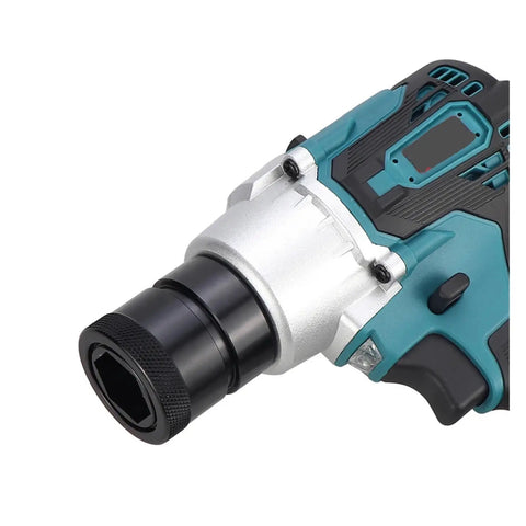 Close-up view of Heavy Duty Brushless Electric Rivet Gun With Kickass Motor Power And Dead Simple Operation For Aluminum Steel Rivets M3 To M10.