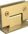 Heavy Duty Brushed Gold Shower Door Hinges With Double Pivot Design And Anti Slip Gasket built tough as nails from 304 stainless steel