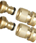 Heavy Duty Brass Quick Connect Hose Fittings Set With Male Thread Adapters And Flexible Tap Connectors Air Line Couplers And Plugs 10 Pack Garden Hose Splitter Kit For Leak Free Watering And Easy Setup brass 3/4-inch hose connectors