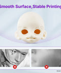 Tough As Nails Abs Like 3D Printer Resin Engineered For Bjd Dolls And Articulated Figures With Heavy Duty Wear Protection To Keep Joints Snug And Crisp In Cinnamon, showing a smooth doll head.