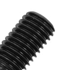 Close-up of a Heavy Duty Carbon Steel Hex Socket Spring Ball Plunger Screw with dark black paint texture.