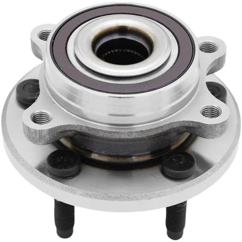 Built Tough 2 Pack Wheel Hub Bearing Assembly 513275 front view with silver finish for Ford Edge and Lincoln vehicles.
