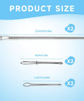 Drawstring Threader Tool Set Six Pack With Spring Threaders, Rope Threader Clips And Bodkin Sewing Tools size guide image