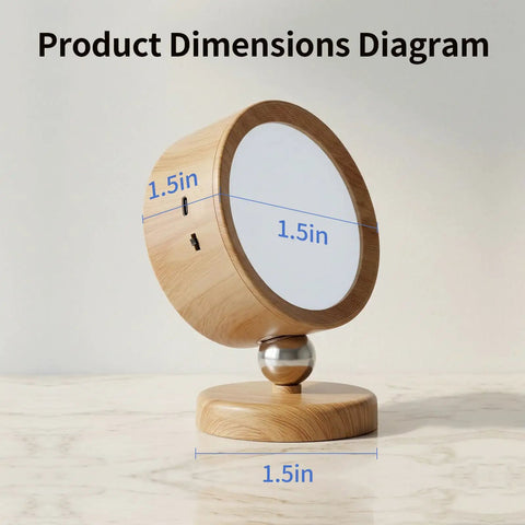 USB Rechargeable Wall Light Set Two Pack With 360 Degree Rotating Magnetic Heads Adjustable Sconce Lighting, dimension view