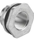 Stainless Steel Bulkhead Pipe Fitting Connector Kit One Quarter To Two Inch BSPT Female SS316L And 304 Stainless Water Tank Hole